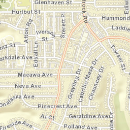 Serra Mesa California Street Map