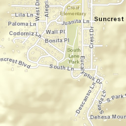 Suncrest California Street Map