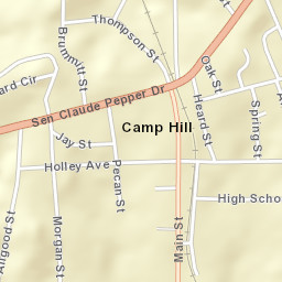 Camp Hill Alabama Street Map