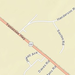 Daves Road, Varnville, SC 29944, USA Street Map