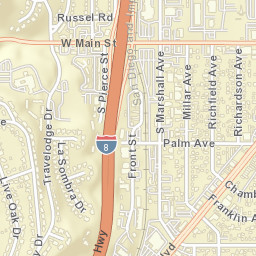 Cajon Heights California Street Map