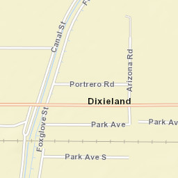 Dixieland California Street Map