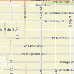 El Centro California Street Map