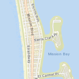 Mission Beach California Street Map
