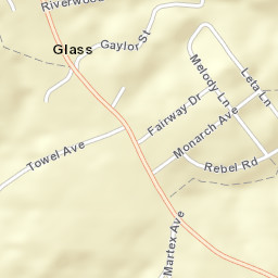 Glass Alabama Street Map