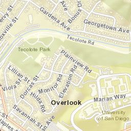 Overlook California Street Map