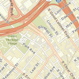 1601 South Harwood Street Dallas TX Street Map