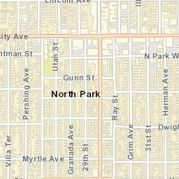 2901-2927 University Ave, San Diego, CA Street Map