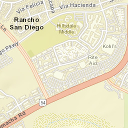 Rancho San Diego California Street Map