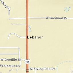 Lebanon Arizona Street Map