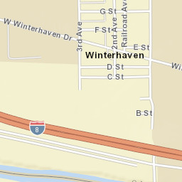 Winterhaven California Street Map