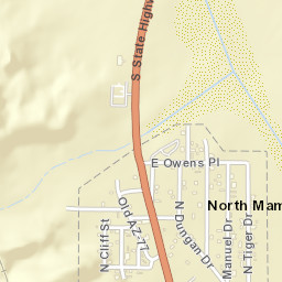 North Mammoth Arizona Street Map