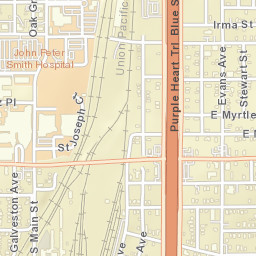 Fort Worth, Texas Street Map