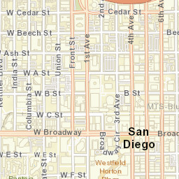 230 W Cedar St, San Diego, CA 92101, USA Street Map