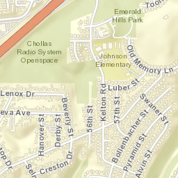 Emerald Hills California Street Map