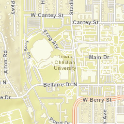 3311 North Main Drive, Texas Christian University Street Map
