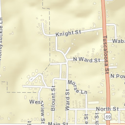 Greensboro Alabama Street Map