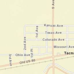 Tacna Arizona Street Map