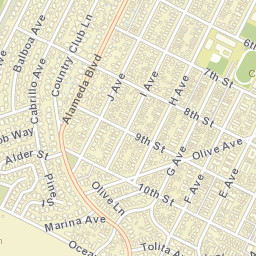 831 Country Club Ln, Coronado, CA 92118 Street Map