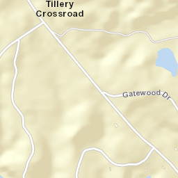 Tillery Crossroad Alabama Street Map