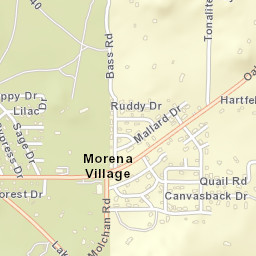 Morena Village California Street Map