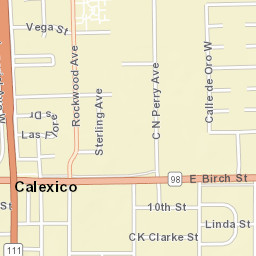 Calexico California Street Map