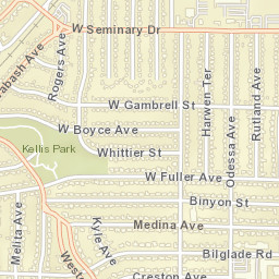 3262-3300 Creston Avenue, Fort Worth, TX Street Map