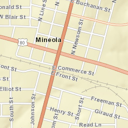 100-198 E Commerce St, Mineola, TX 75773 Street Map