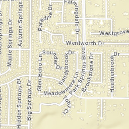 6445 Big Springs Drive, Arlington, TX Street Map