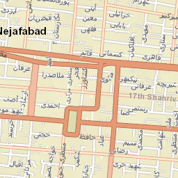 Najafabad Street Map
