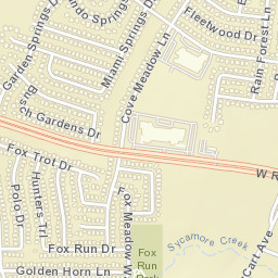 3601-3701 Garden Springs Dr, Fort Worth, TX Street Map