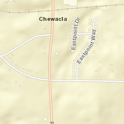 Chewacla Alabama Street Map