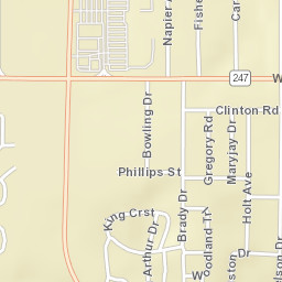 165-259 Phillips Street Warner Robins GA Street Map