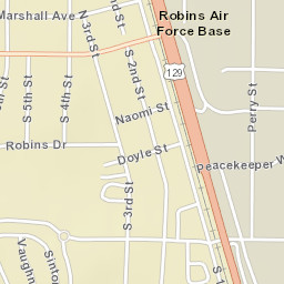 126-198 South 3rd Street Warner Robins Street Map