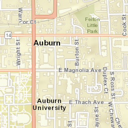 Auburn University 114 South College Street Street Map