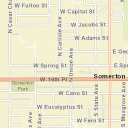 Somerton Arizona Street Map