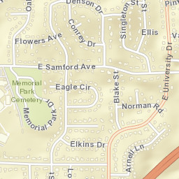 University Estates Alabama Street Map