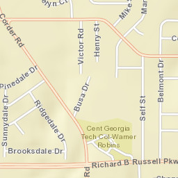 815 Arrowhead Trail Warner Robins GA Street Map