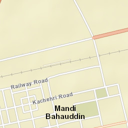 Mandi Bahauddin Street Map