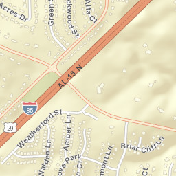 Terrace Acres Alabama Street Map