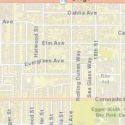 South San Diego California Street Map