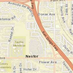 Palm City California Street Map