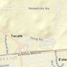 Tecate California Street Map