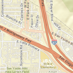 San Ysidro California Street Map