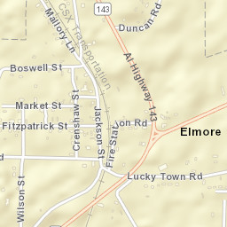Elmore Alabama Street Map