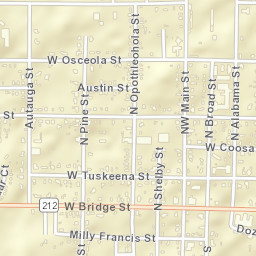 Wetumpka Alabama Street Map