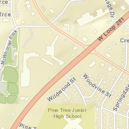 Longview, TX, USA Street Map