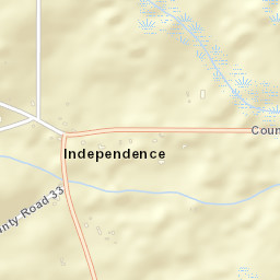 Independence Alabama Street Map