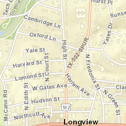 701 Glencrest Lane, Longview, TX 75601 Street Map