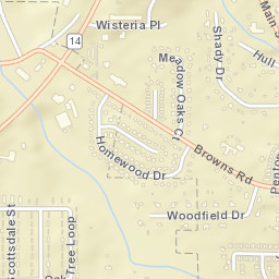 Shady Acres Alabama Street Map